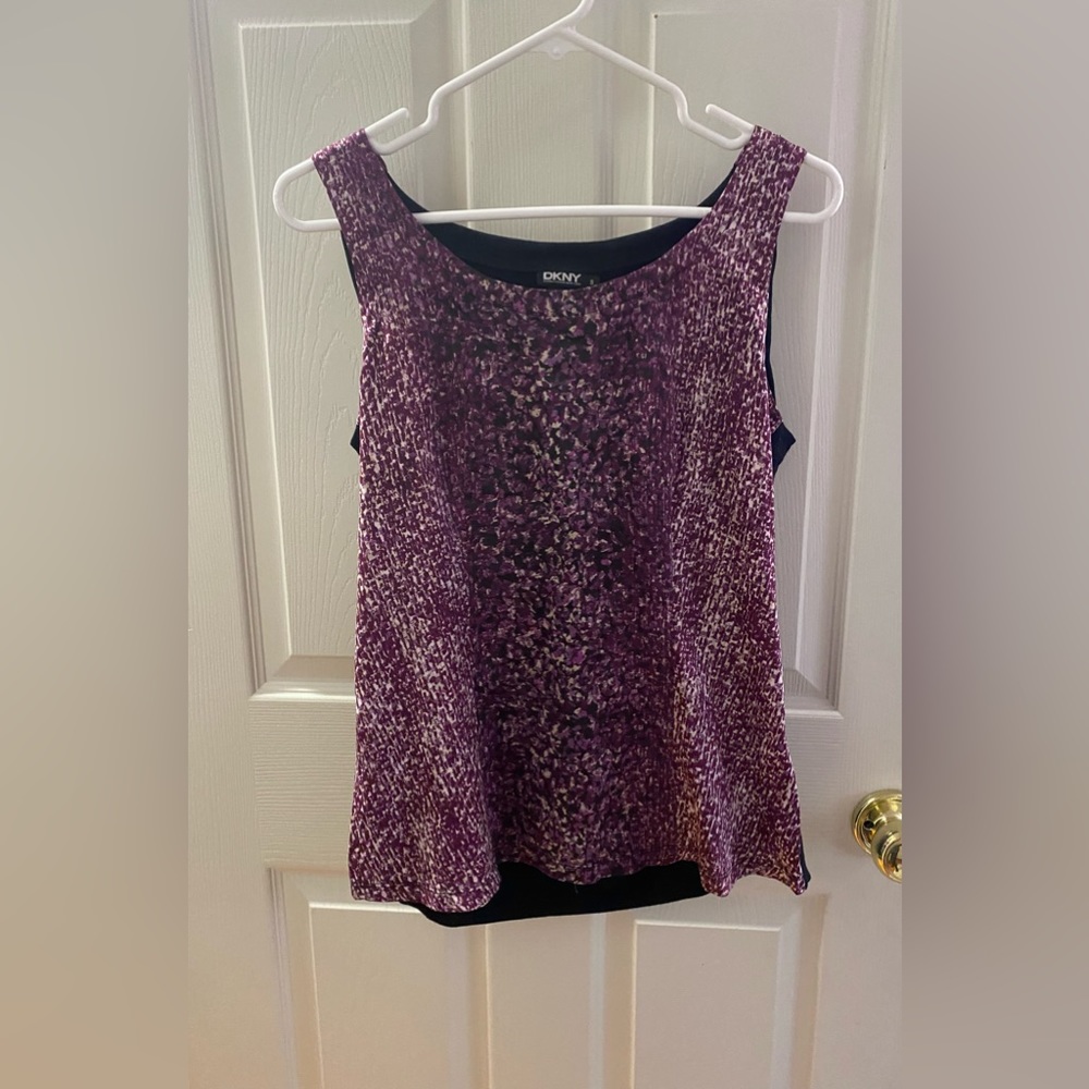 DKNY purple tank top blouse - size S